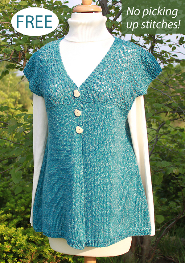 Sea Glass Cardigan Knitting Pattern